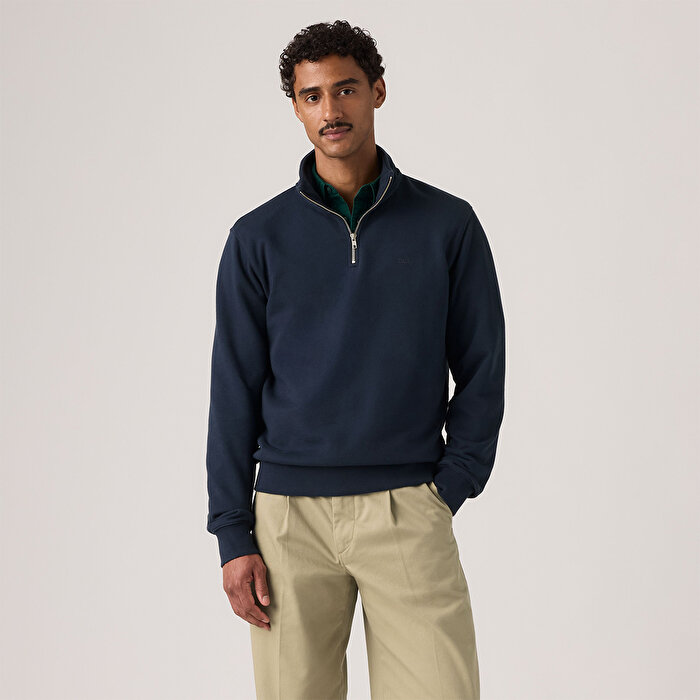 Levi's Original Hm Erkek Lacivert Dik Yaka Sweatshirt