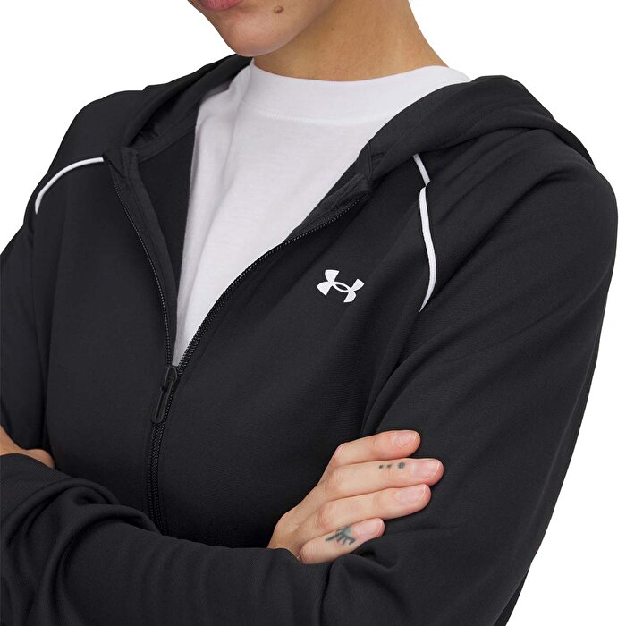 Under Armour Rical Tricot Kadın Siyah Dik Yaka Eşofman Takımı