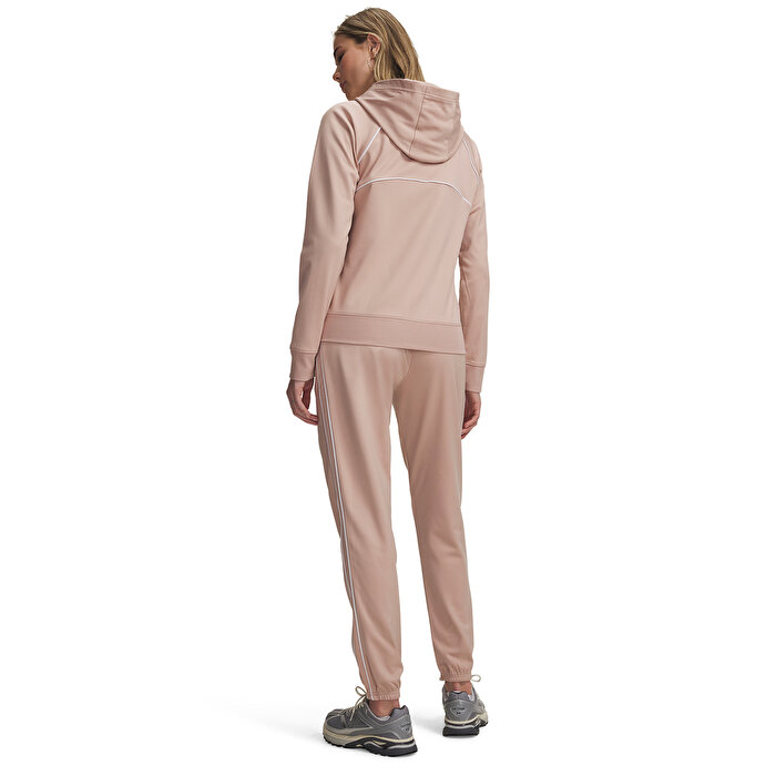 Under Armour Rical Tricot Kadın Pembe Kapüşonlu Eşofman Takımı