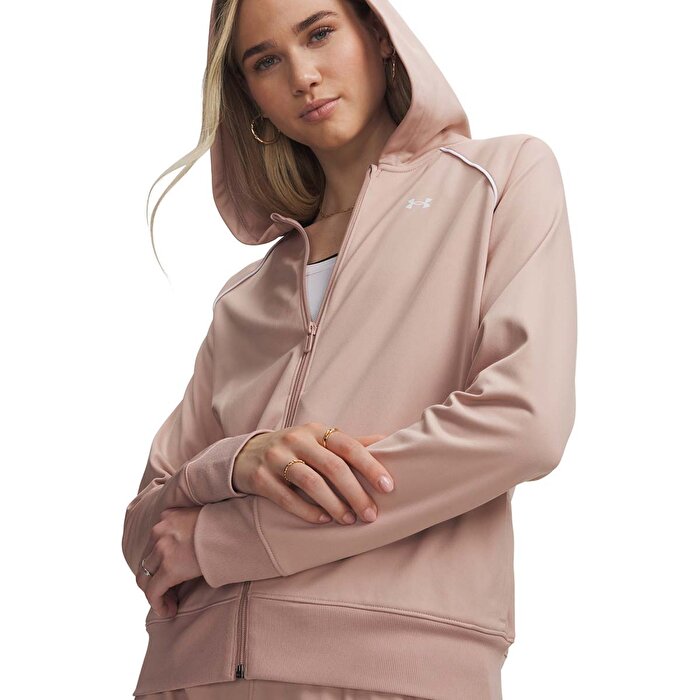 Under Armour Rical Tricot Kadın Pembe Kapüşonlu Eşofman Takımı