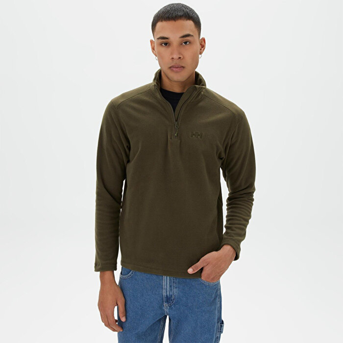 Helly Hansen Mount Fleece Erkek Yeşil Dik Yaka Sweatshirt
