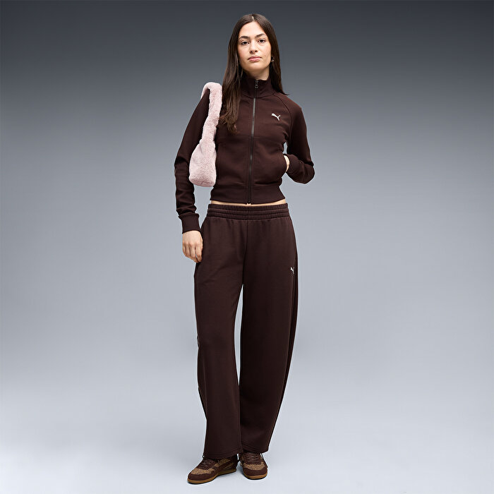 Puma Slim Track Kadın Kahverengi Dik Yaka Ceket