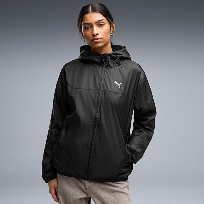 Puma Essentials Regular Kadın Siyah Kapüşonlu Ceket