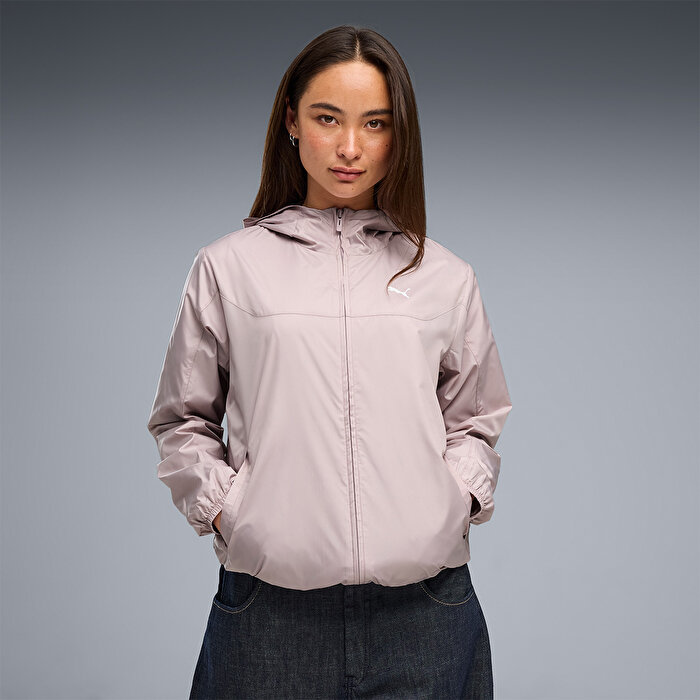 Puma Essentials Regular Kadın Pembe Kapüşonlu Ceket