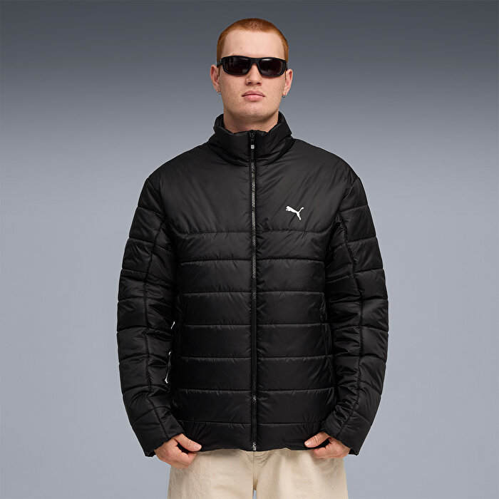 Puma Essentials Padded Erkek Siyah Dik Yaka Mont