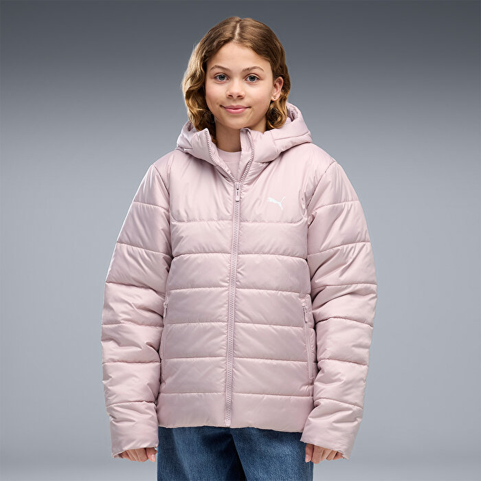Puma Essential Padded Çocuk Pembe Kapüşonlu Mont