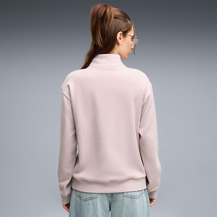 Puma Essentials Elevated Kadın Pembe Dik Yaka Sweatshirt
