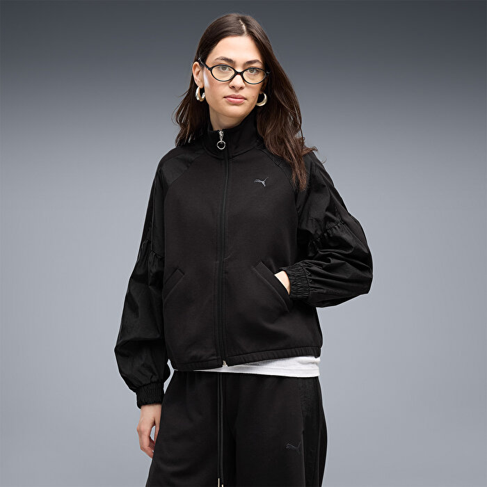 Puma Relaxed Kadın Siyah Dik Yaka Ceket