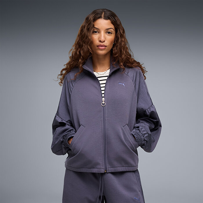 Puma Relaxed Kadın Mor Dik Yaka Ceket