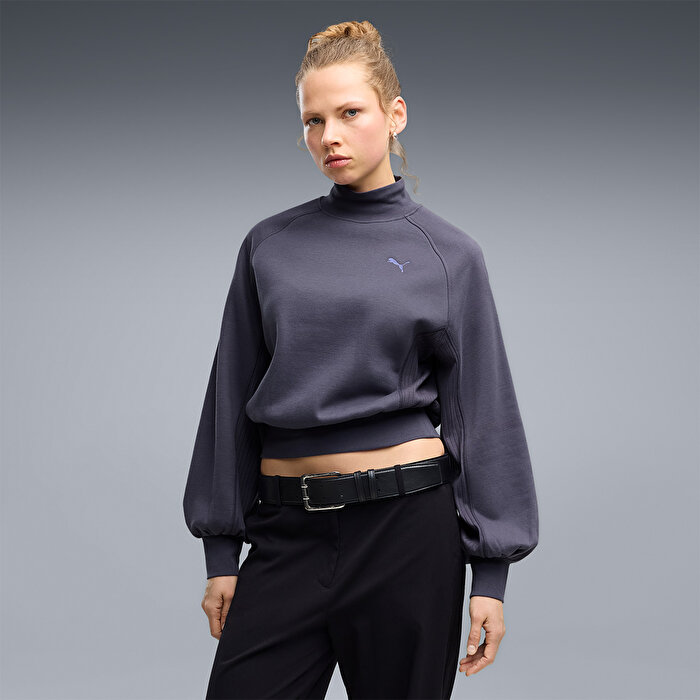 Puma Her Mock Kadın Mor Dik Yaka Sweatshirt