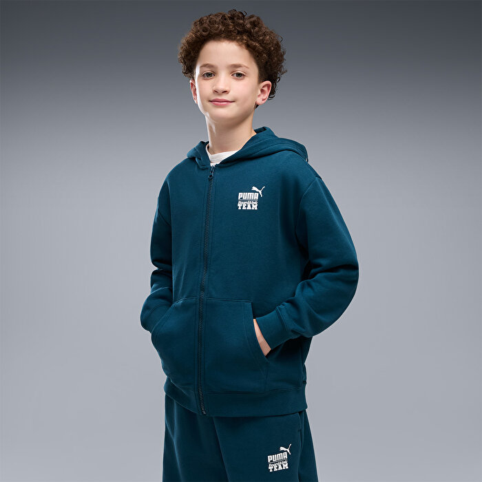 Puma Mid 90s Erkek Çocuk Yeşil Kapüşonlu Ceket