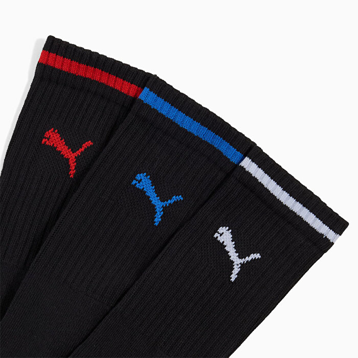 Puma Sport Crew Stripe 3' lü Siyah Çorap