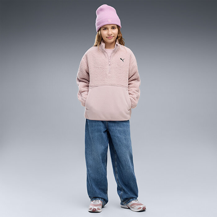 Puma Essentials Winterized Çocuk Pembe Sweatshirt