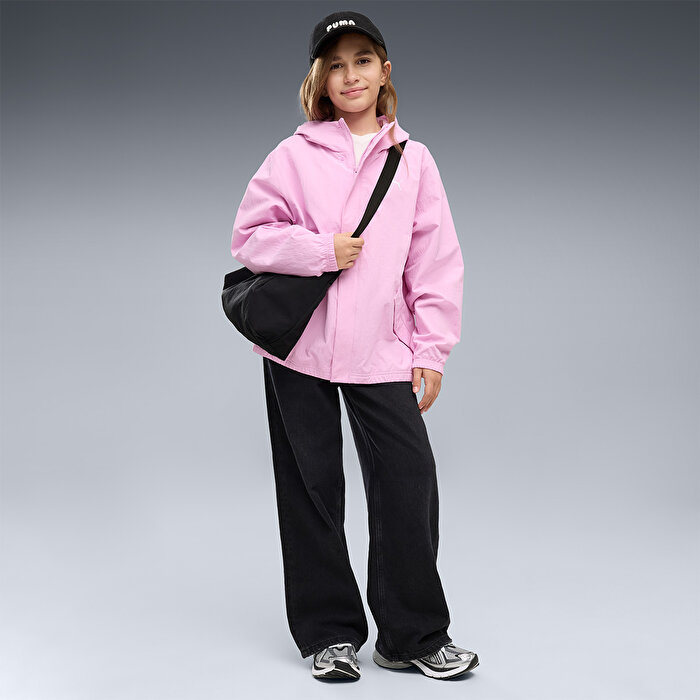 Puma Fleece Lined Çocuk Pembe Kapüşonlu Mont