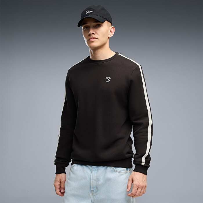 Puma Essentials Elevated Crew Erkek Siyah Sweatshirt
