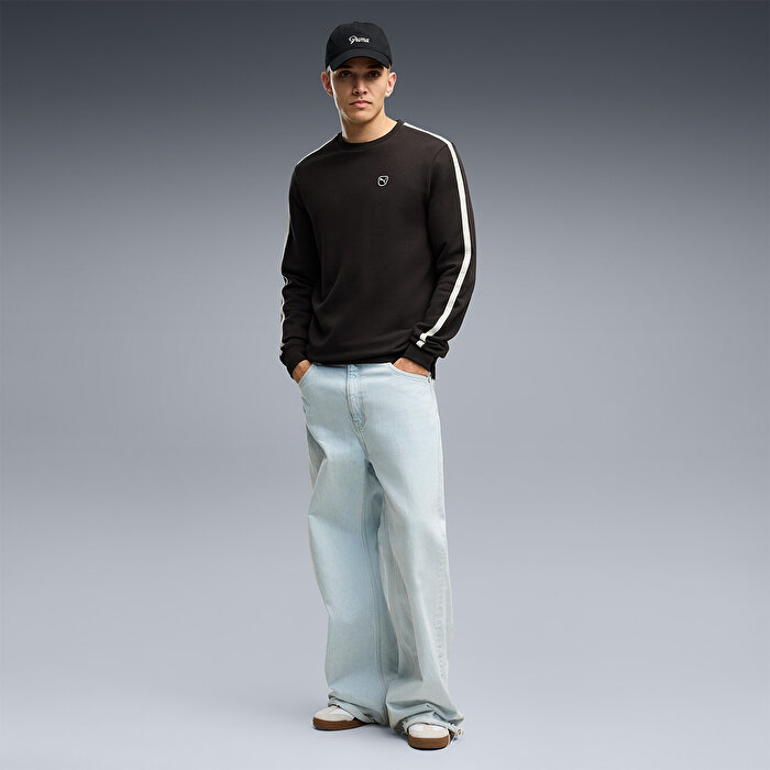 Puma Essentials Elevated Crew Erkek Siyah Sweatshirt