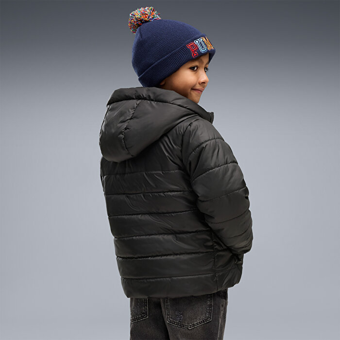 Puma Essentials Padded Çocuk Siyah Kapüşonlu Mont