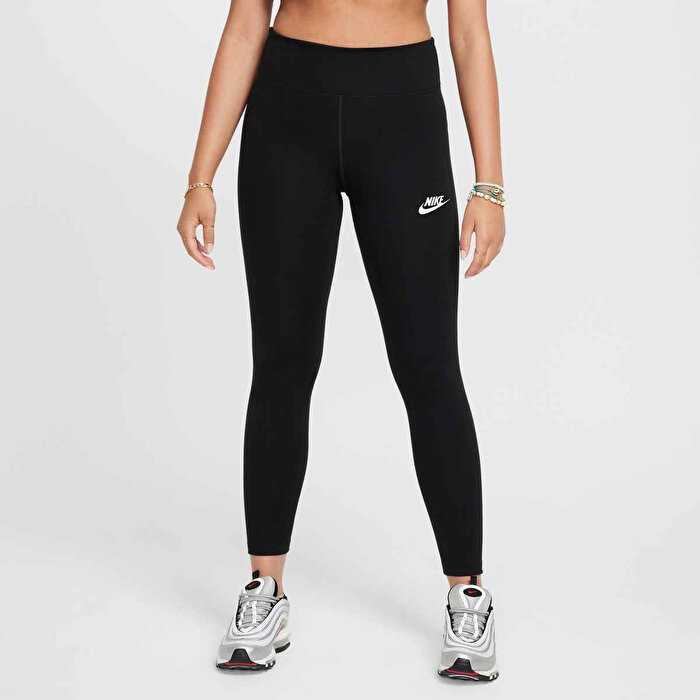 Nike Sportswear Classic Hr Lbr Kız Çocuk Siyah Tayt