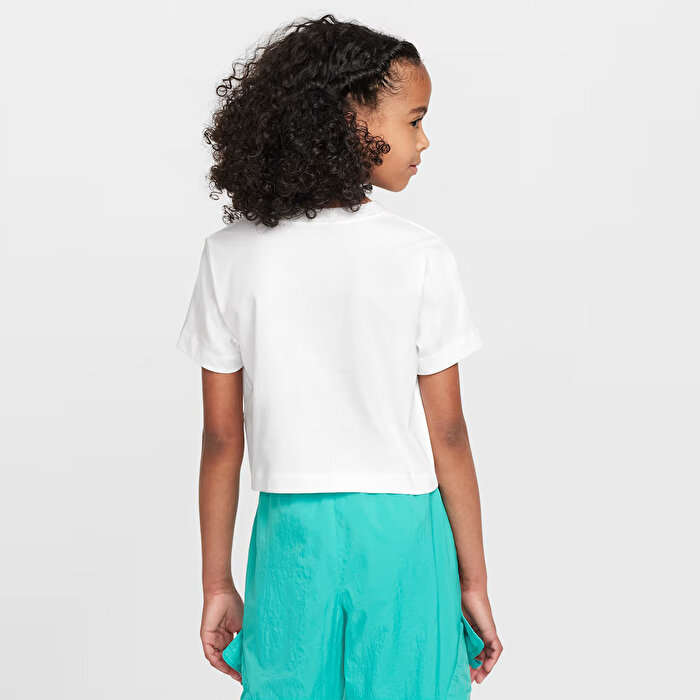 Nike Sportswear Crop Futura Hbr Çocuk Beyaz Tişört