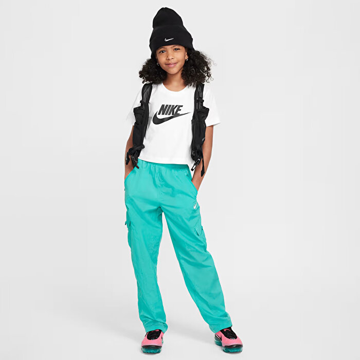 Nike Sportswear Crop Futura Hbr Çocuk Beyaz Tişört