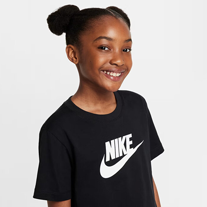 Nike Sportswear Crop Futura Hbr Çocuk Siyah Tişört