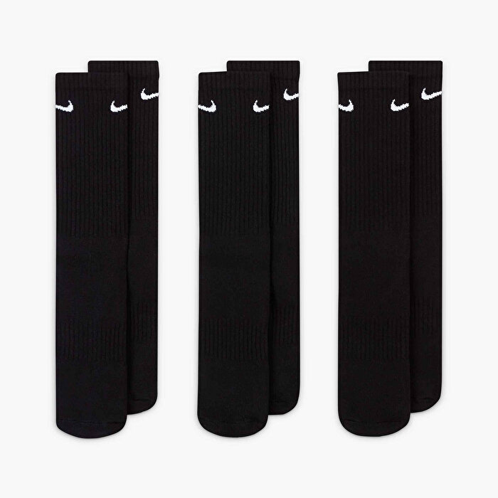 Nike Everyday Cush Crew 3' lü Siyah Çorap