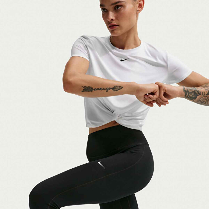 Nike Dri Fit One Hr 7/8 Kadın Siyah Tayt