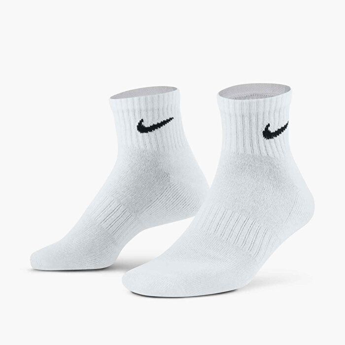 Nike Everyday Cush Ankle 3' lü Beyaz Çorap
