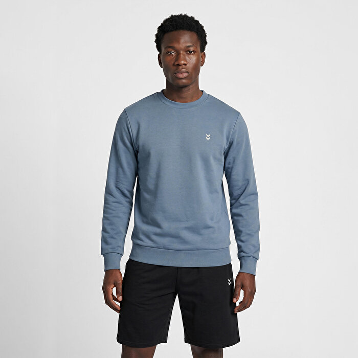 Hummel Pulse Regular Erkek Mavi Sweatshirt
