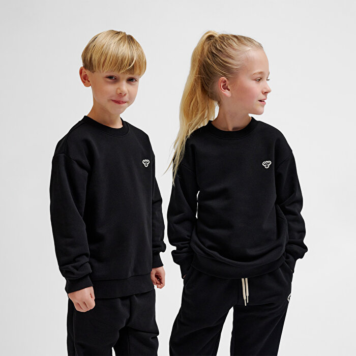 Hummel Loose Çocuk Siyah Sweatshirt