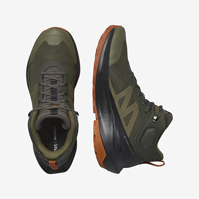 Salomon Elixir Activ Mid Goretex Erkek Haki Bot