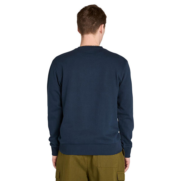 Timberland Front Seasonal Tree Logo Graphic Erkek Lacivert Sweatshirt