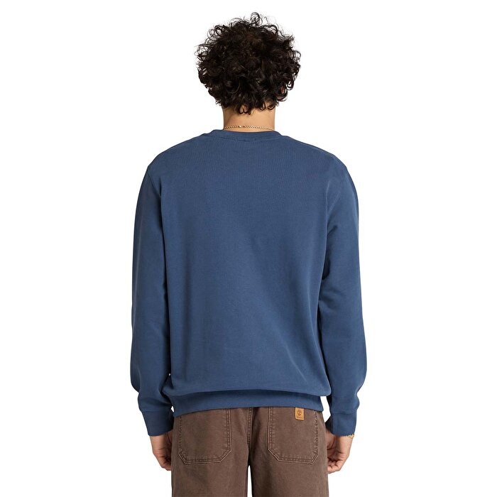 Timberland Tree Logo Patch Erkek Mavi Sweatshirt