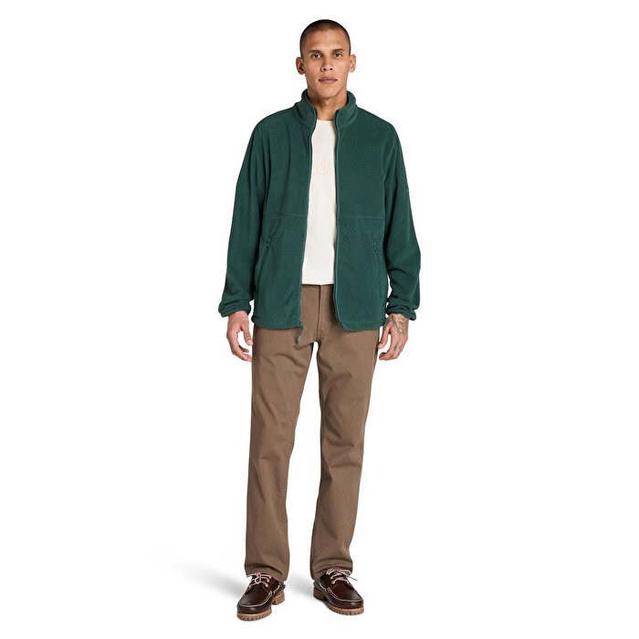 Timberland Fleece Erkek Yeşil Dik Yaka Ceket