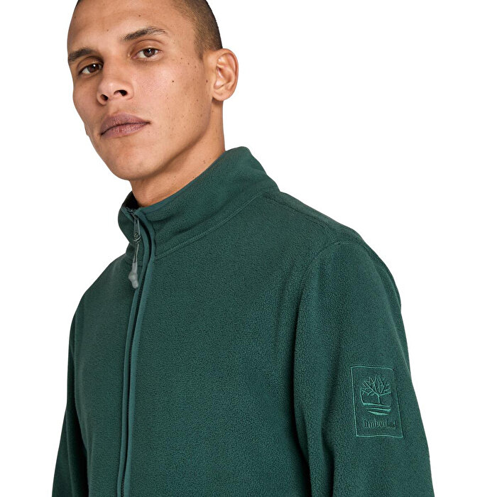 Timberland Fleece Erkek Yeşil Dik Yaka Ceket