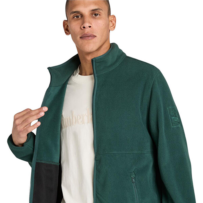 Timberland Fleece Erkek Yeşil Dik Yaka Ceket