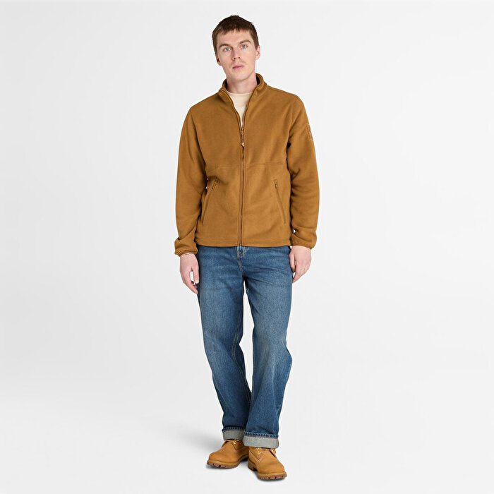 Timberland Fleece Erkek Kahverengi Dik Yaka Ceket