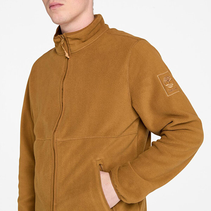 Timberland Fleece Erkek Kahverengi Dik Yaka Ceket