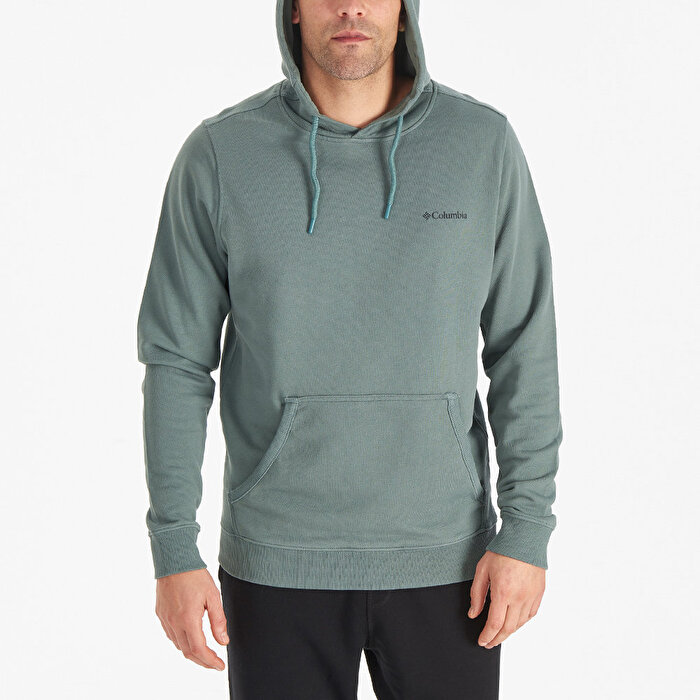 Columbia Basic Sm Logo Erkek Yeşil Kapüşonlu Hoodie