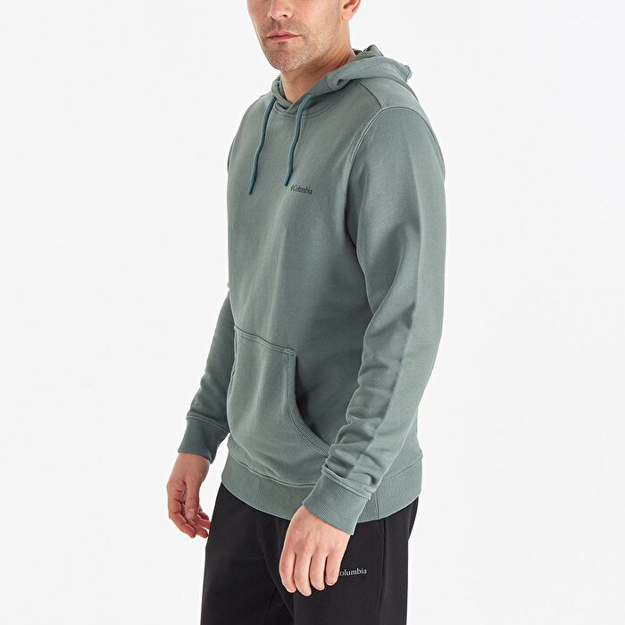 Columbia Basic Sm Logo Erkek Yeşil Kapüşonlu Hoodie