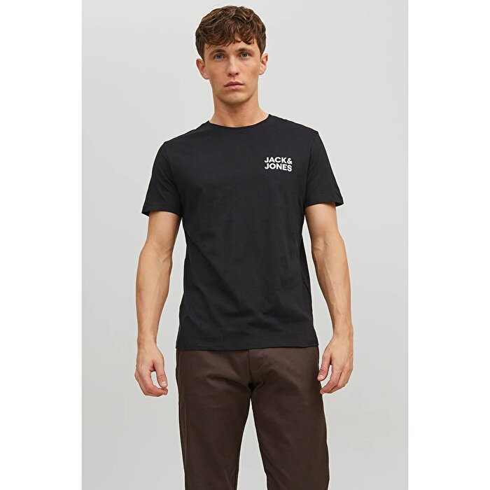 Jack&Jones Corp Logo Ss Erkek Siyah Tişört