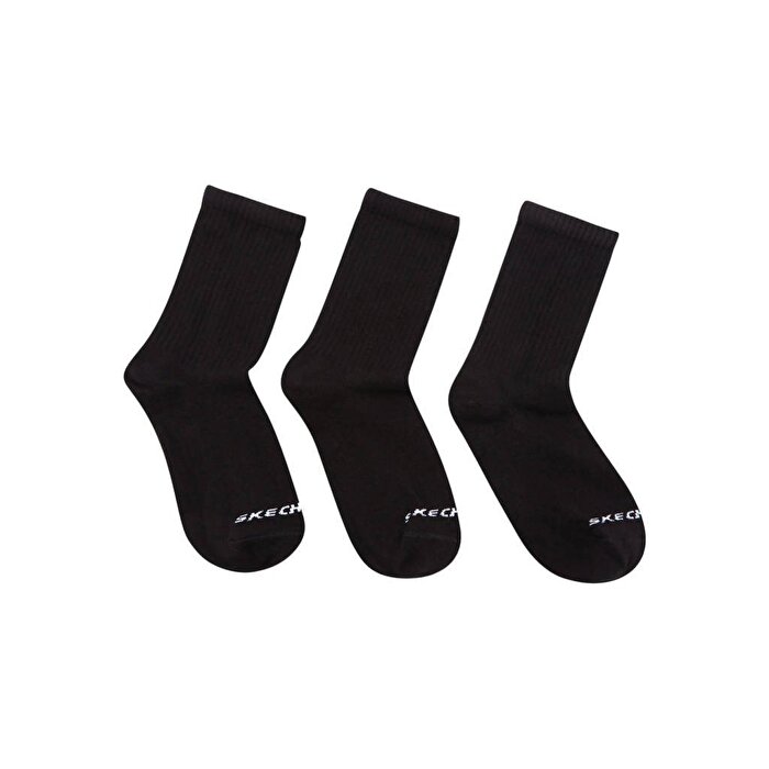 Skechers Crew Cut 3 Pack Siyah Soket Çorap