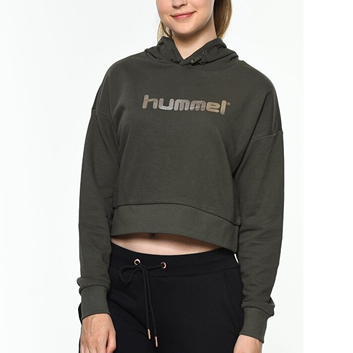 Hummel Rayce Kadın Haki Kapüşonlu Sweatshirt