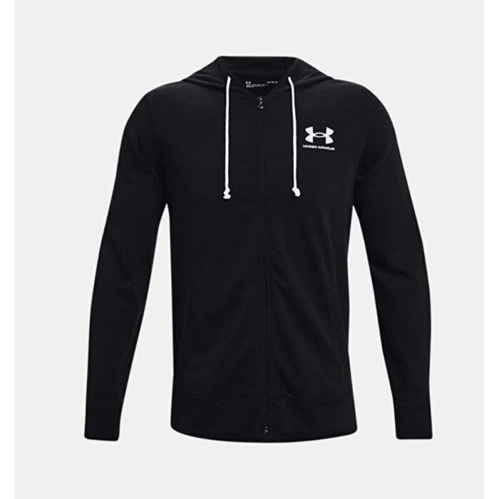 Under Armour Full Zip Rival Terry Lc Erkek Siyah Kapüşonlu Ceket