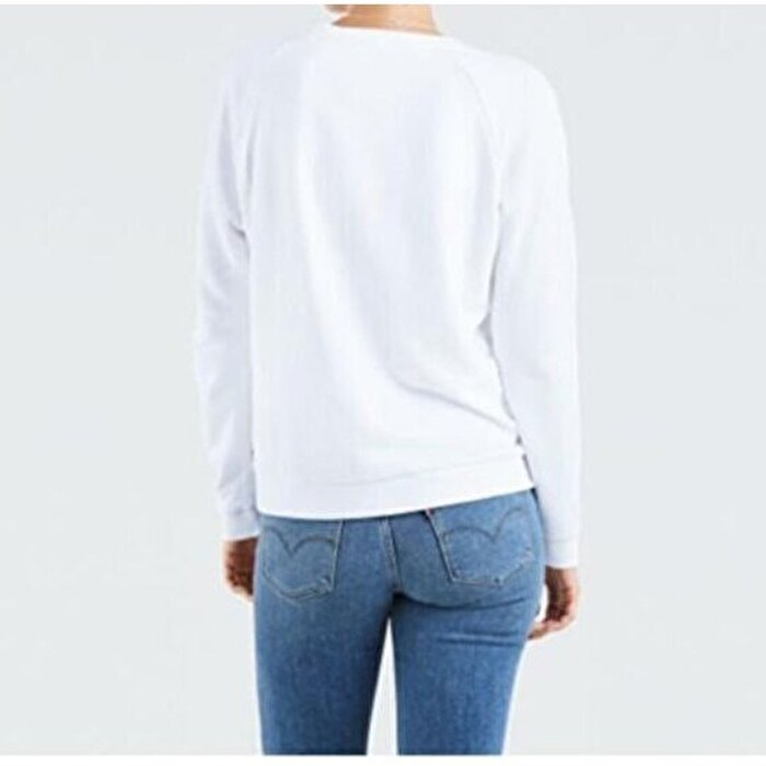 Levi's Relaxed Graphic Kadın Beyaz Bisiklet Yaka Sweatshirt