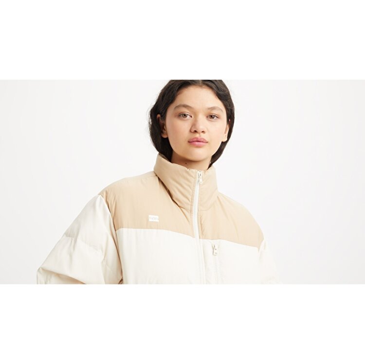 Levi's Noe Short Puffer Kadın Bej Mont