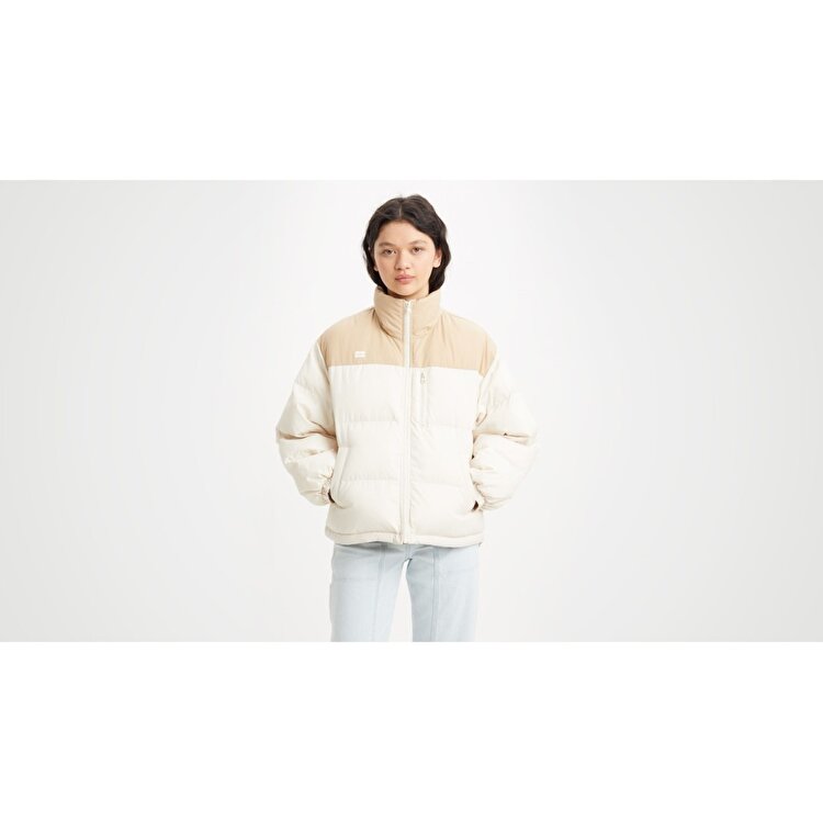 Levi's Noe Short Puffer Kadın Bej Mont