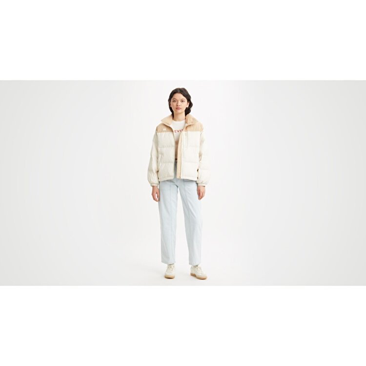Levi's Noe Short Puffer Kadın Bej Mont