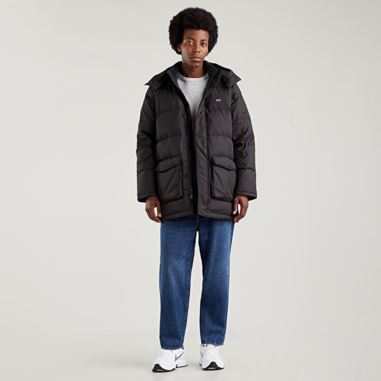 Levi's Fille Mid 2.0 Erkek Siyah Kapüşonlu Mont