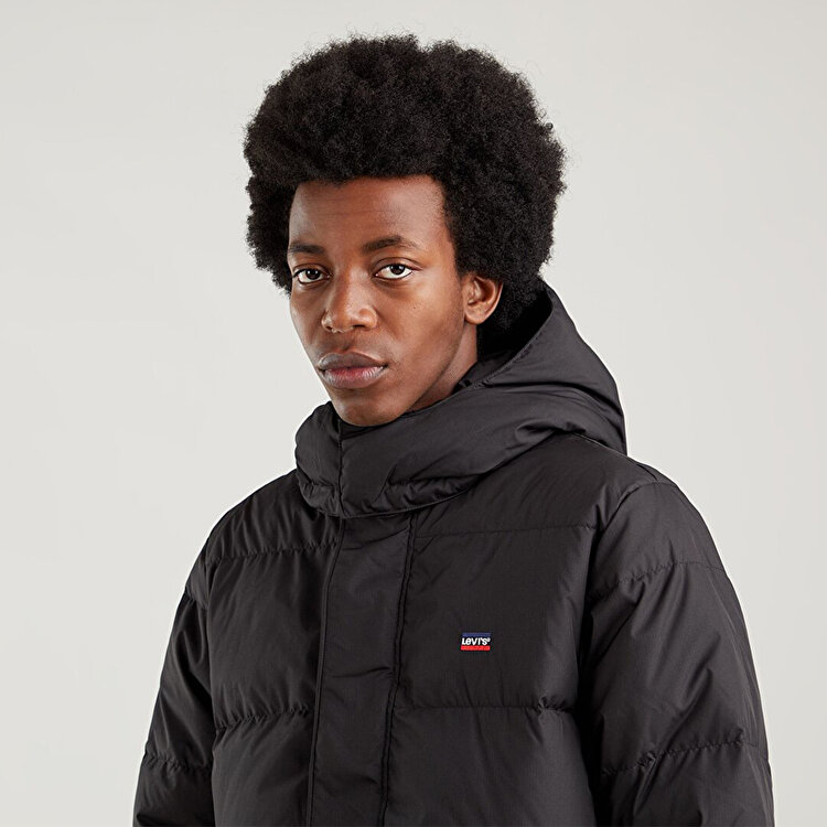 Levi's Fille Mid 2.0 Erkek Siyah Kapüşonlu Mont